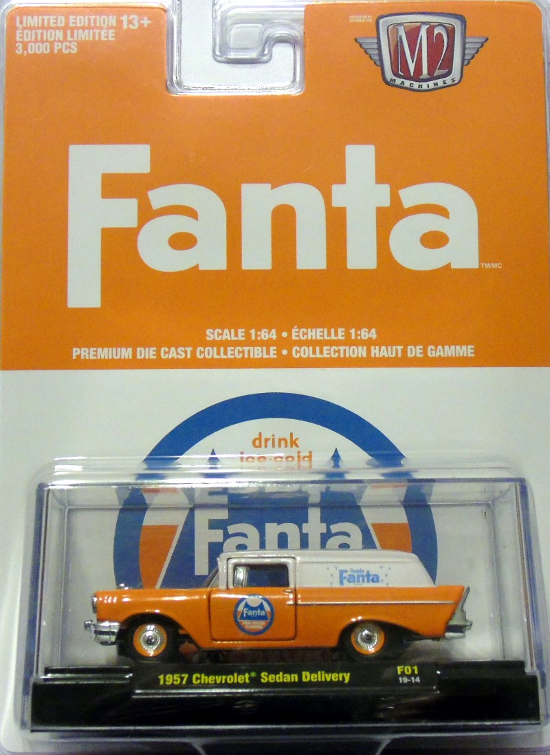 M2 Machines Fanta Release F01 1957 Chevrolet Sedan Delivery
